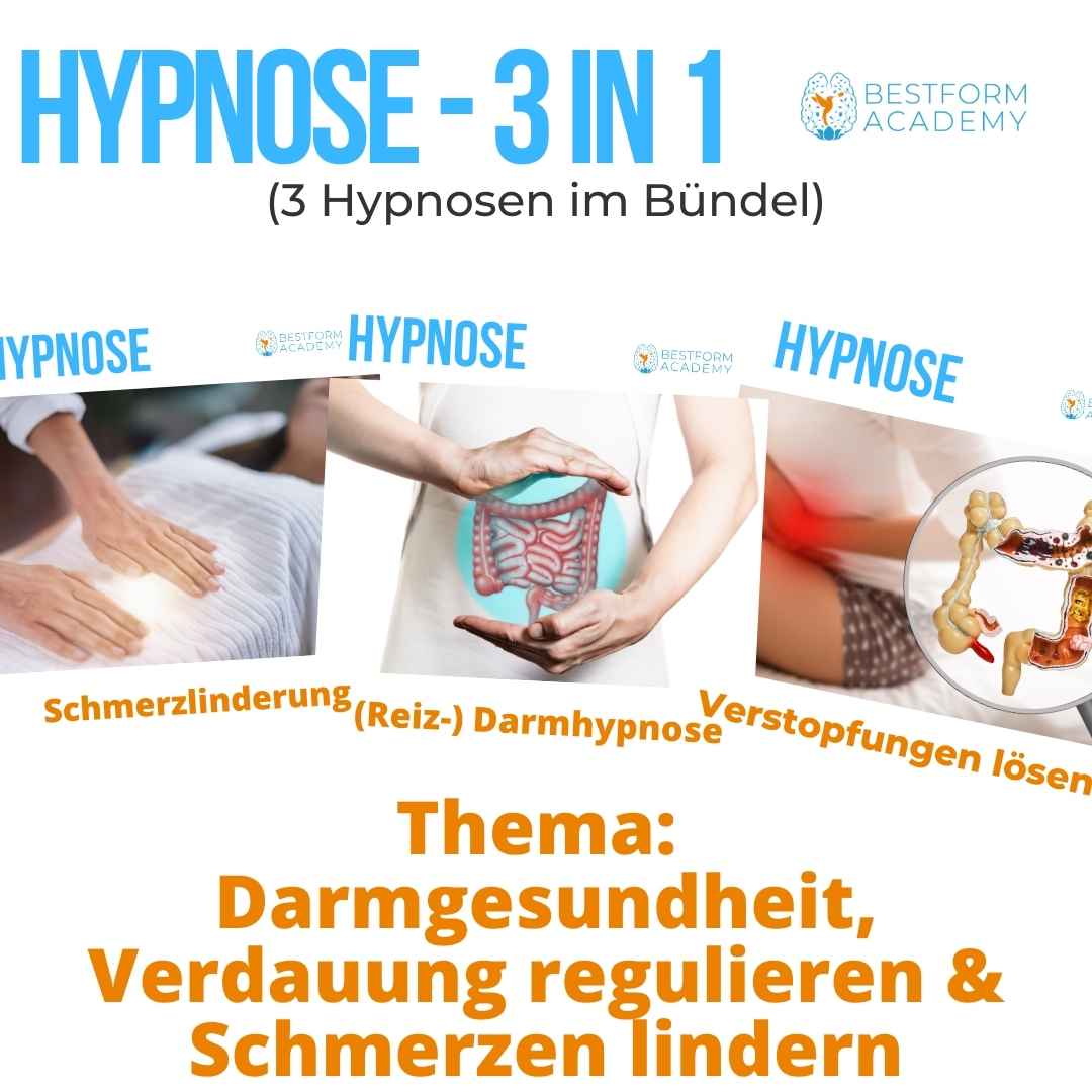 Hypnosepaket 3 in 1: Darmgesundheit Reizdarmhypnose, Verdauung regulieren und Schmerzlinderung in der Praxis Erfolg durch Hypnose in Hannover Isernhagen